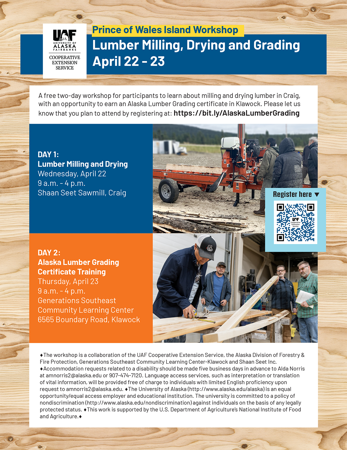 ALG Sawmill and Grading Workshop April 2026